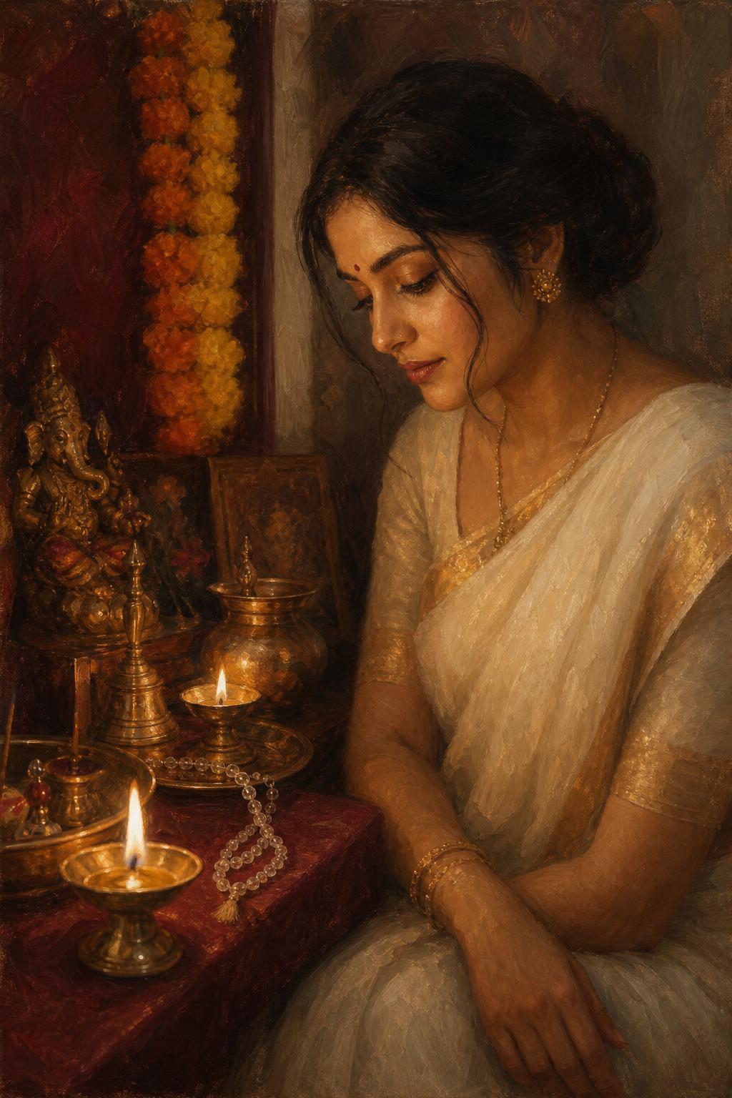Riya Kapoor, founder of Astrolyx, in a Mumbai altar setting